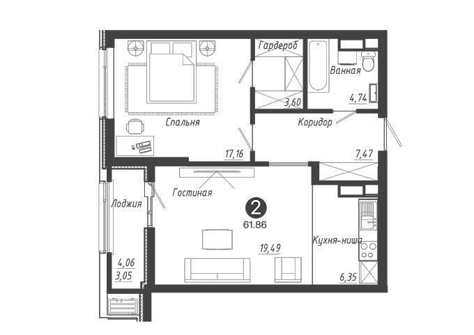 Планировка квартиры 63 кв м 3 комнаты